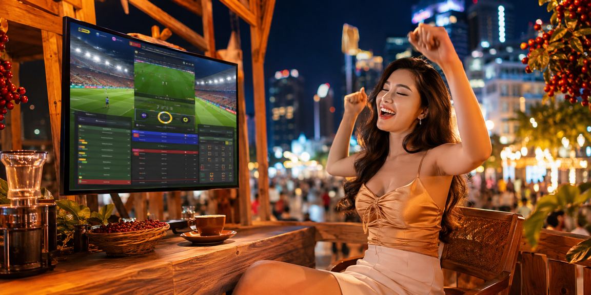 Người dùng TP. Hồ Chí Minh truy cập mk2 trên điện thoại Android trong quán cà phê